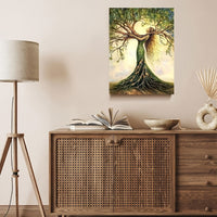 HKM-869971 Tree of Life Canvas Wall Art Print - Framed Nature-Inspired Decor for Living Room, Bedroom, Office or Cafe