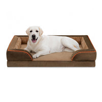 HKM-870035 Removable and Washable U-Shaped Pet Sofa in Light Gray, Brown, and Dark Gray