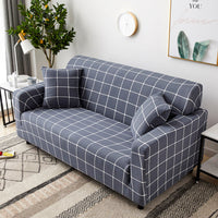 HKM-870099 Stretchy Cloth Sofa Cover with Pillowcase - Fits Single to Four-Seater Sizes