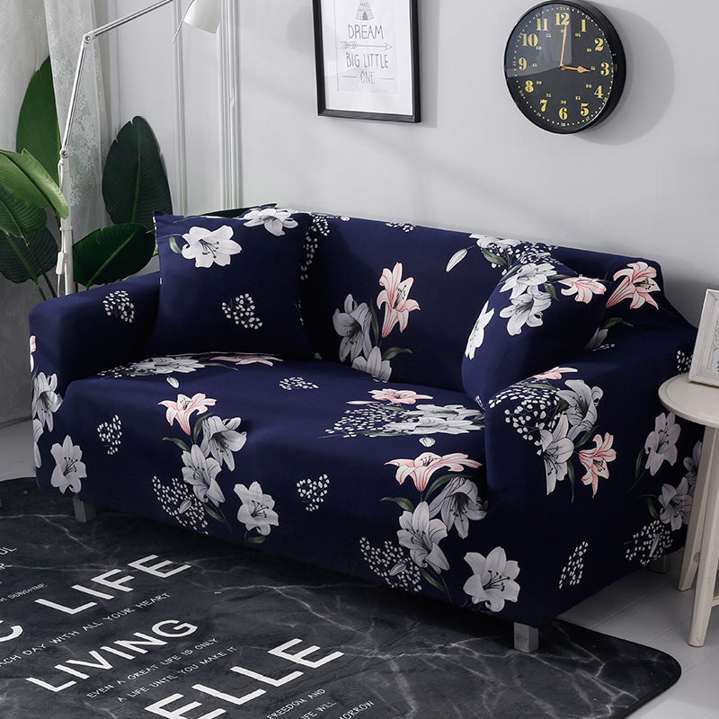 HKM-870099 Stretchy Cloth Sofa Cover with Pillowcase - Fits Single to Four-Seater Sizes