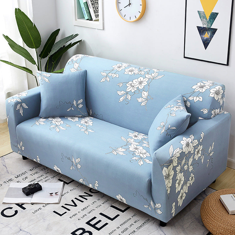 HKM-870099 Stretchy Cloth Sofa Cover with Pillowcase - Fits Single to Four-Seater Sizes