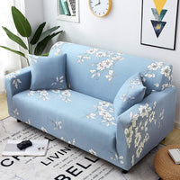 HKM-870099 Stretchy Cloth Sofa Cover with Pillowcase - Fits Single to Four-Seater Sizes