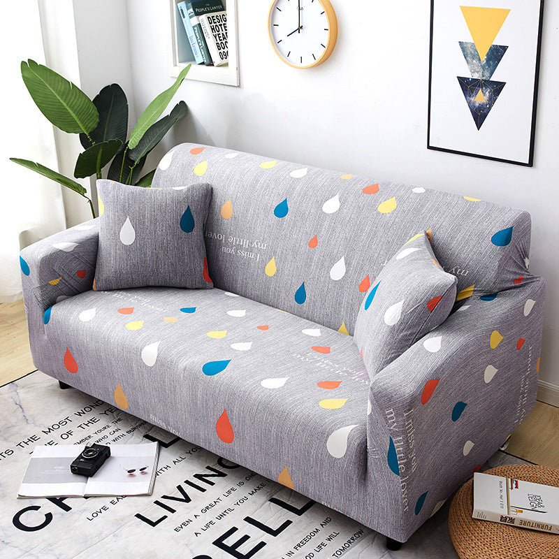 HKM-870099 Stretchy Cloth Sofa Cover with Pillowcase - Fits Single to Four-Seater Sizes