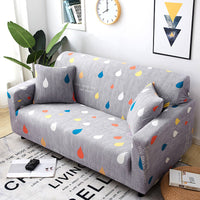HKM-870099 Stretchy Cloth Sofa Cover with Pillowcase - Fits Single to Four-Seater Sizes