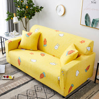 HKM-870099 Stretchy Cloth Sofa Cover with Pillowcase - Fits Single to Four-Seater Sizes