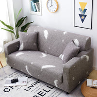 HKM-870099 Stretchy Cloth Sofa Cover with Pillowcase - Fits Single to Four-Seater Sizes