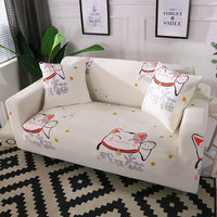 HKM-870099 Stretchy Cloth Sofa Cover with Pillowcase - Fits Single to Four-Seater Sizes