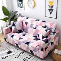 HKM-870099 Stretchy Cloth Sofa Cover with Pillowcase - Fits Single to Four-Seater Sizes