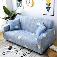 HKM-870099 Stretchy Cloth Sofa Cover with Pillowcase - Fits Single to Four-Seater Sizes