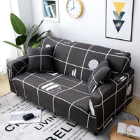 HKM-870099 Stretchy Cloth Sofa Cover with Pillowcase - Fits Single to Four-Seater Sizes