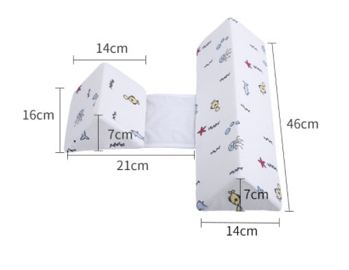 HKM-870163 Infant Side Pillow for Safe Sleeping Positioning - Rectangular Sponge Pillow with Polyester Fiber Filling