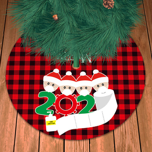 HKM-870163 Plaid Flannel Christmas Tree Skirt - Various Styles Available