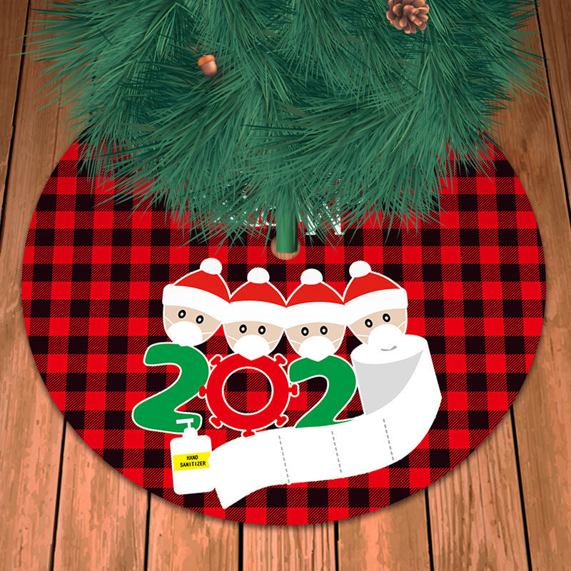 HKM-870163 Plaid Flannel Christmas Tree Skirt - Various Styles Available