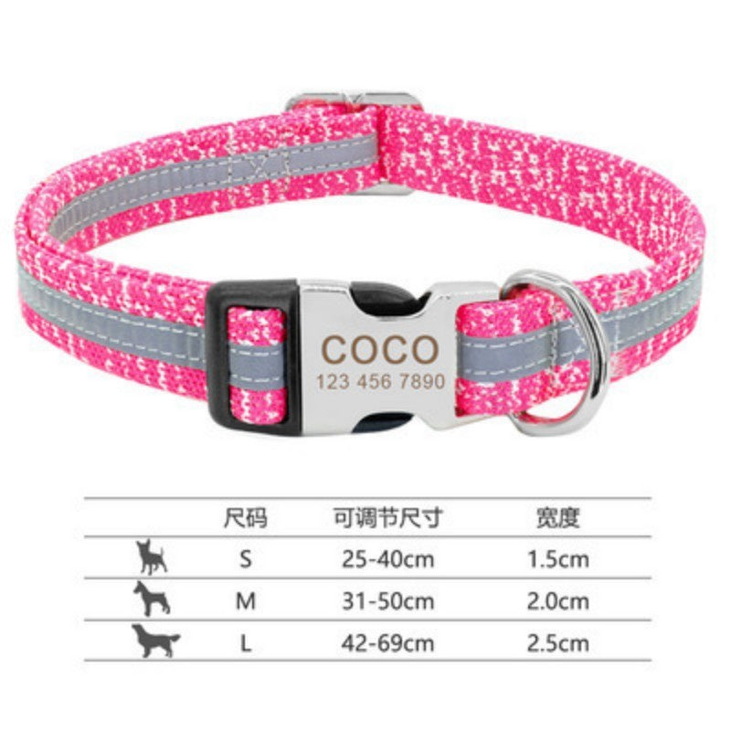 HKM-870227 Adjustable Dog Collar - Available in Small, Medium, and Large Sizes