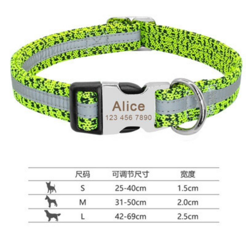 HKM-870227 Adjustable Dog Collar - Available in Small, Medium, and Large Sizes