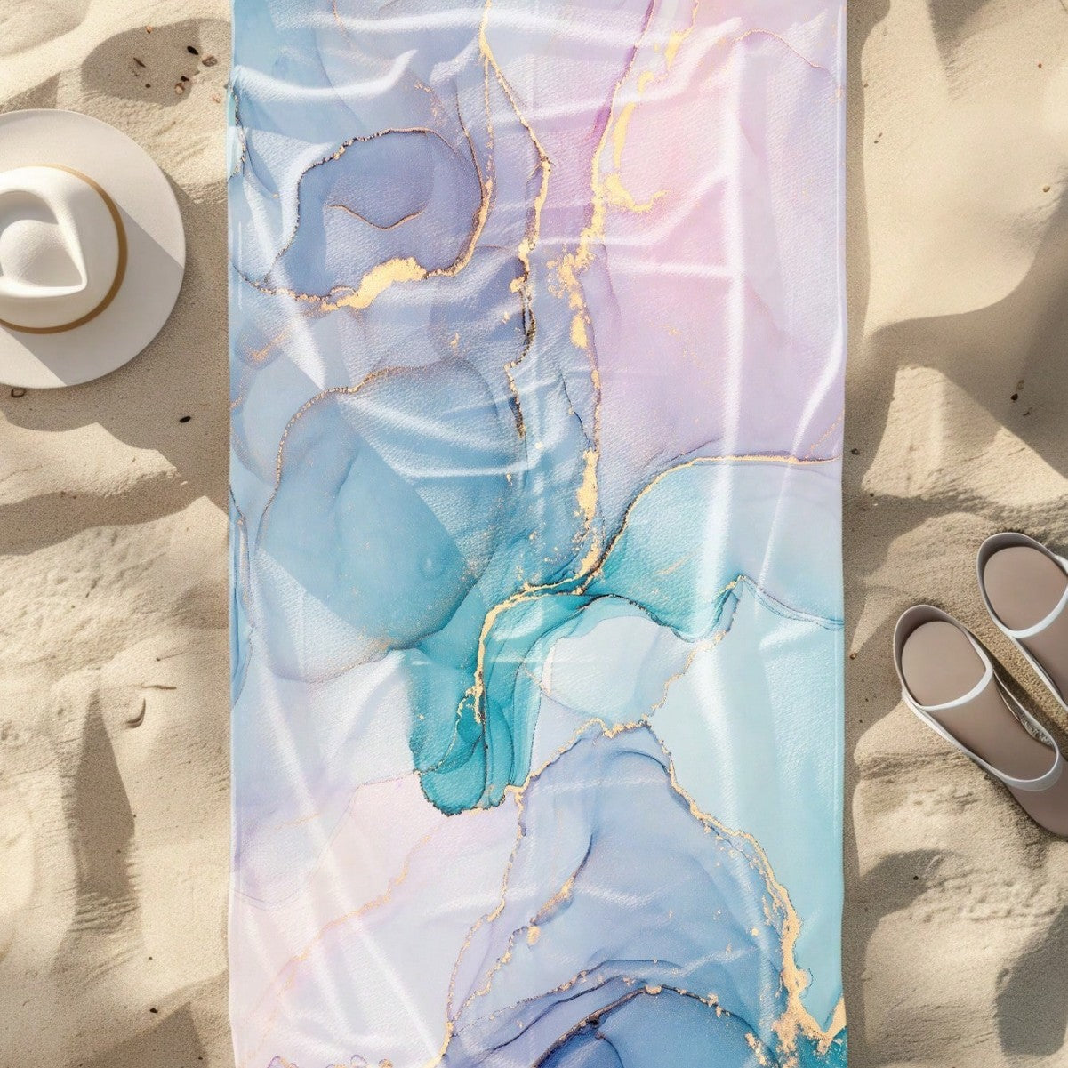 KTX-870291 Quick-Drying Microfiber Beach Towel for Comfort and Style