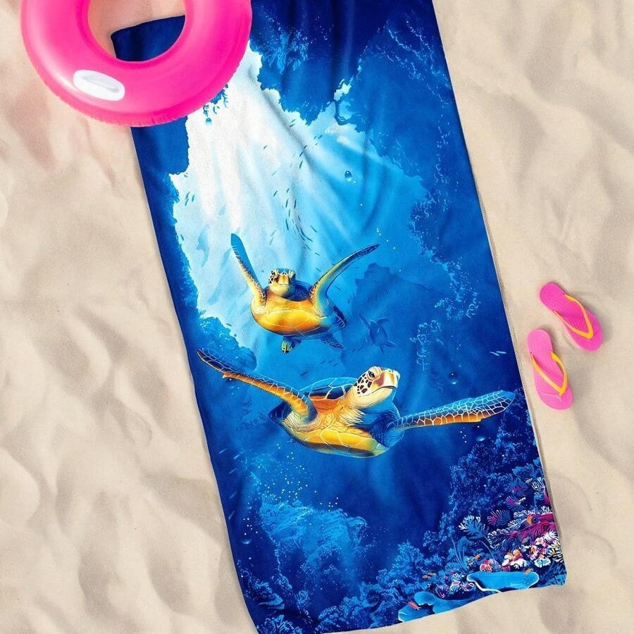 KTX-870291 Quick-Drying Microfiber Beach Towel for Comfort and Style