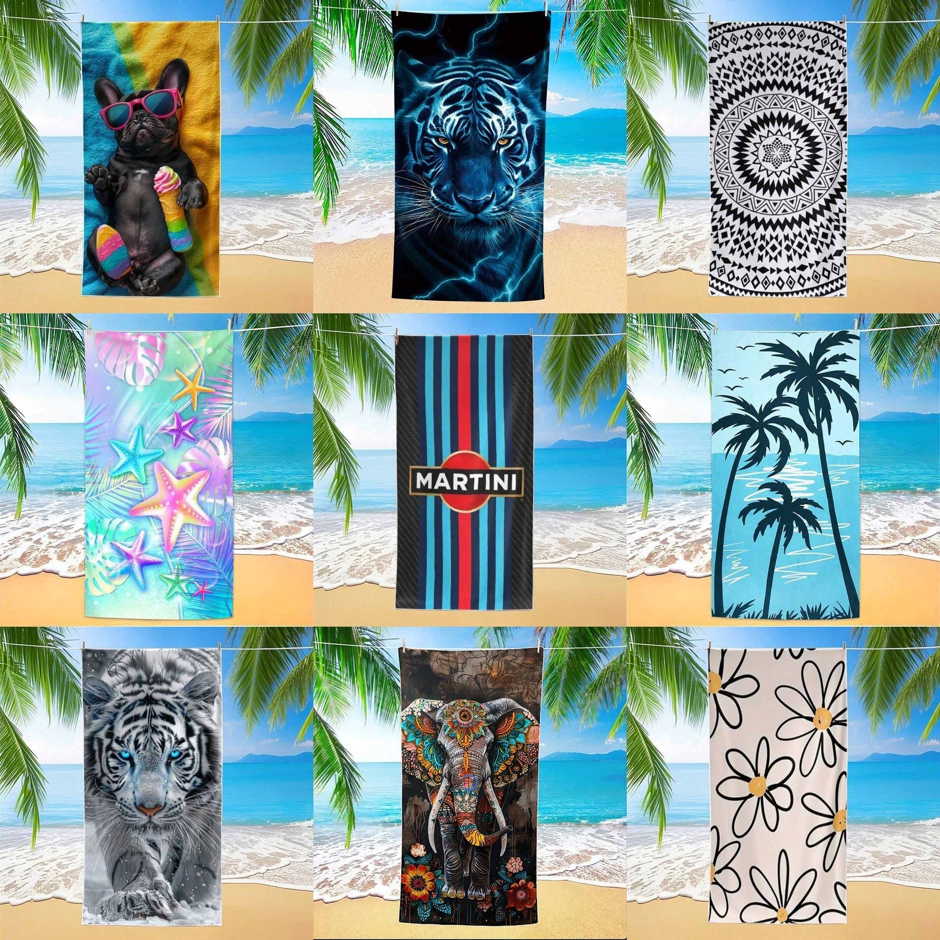 KTX-870291 Quick-Drying Microfiber Beach Towel for Comfort and Style