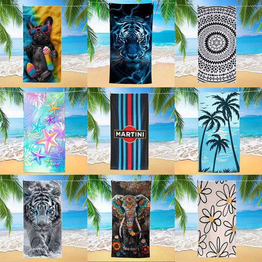 KTX-870291 Quick-Drying Microfiber Beach Towel for Comfort and Style