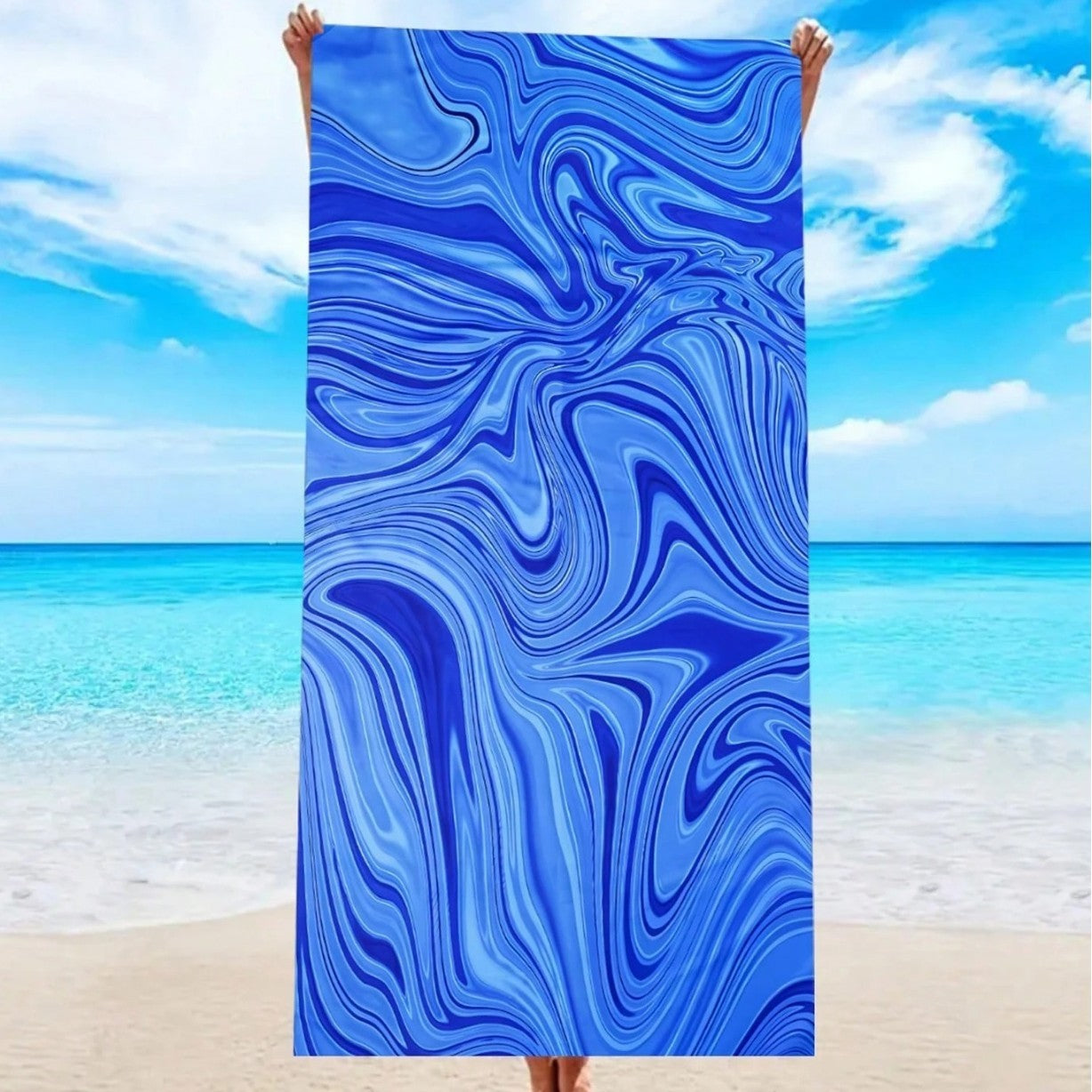 KTX-870291 Quick-Drying Microfiber Beach Towel for Comfort and Style