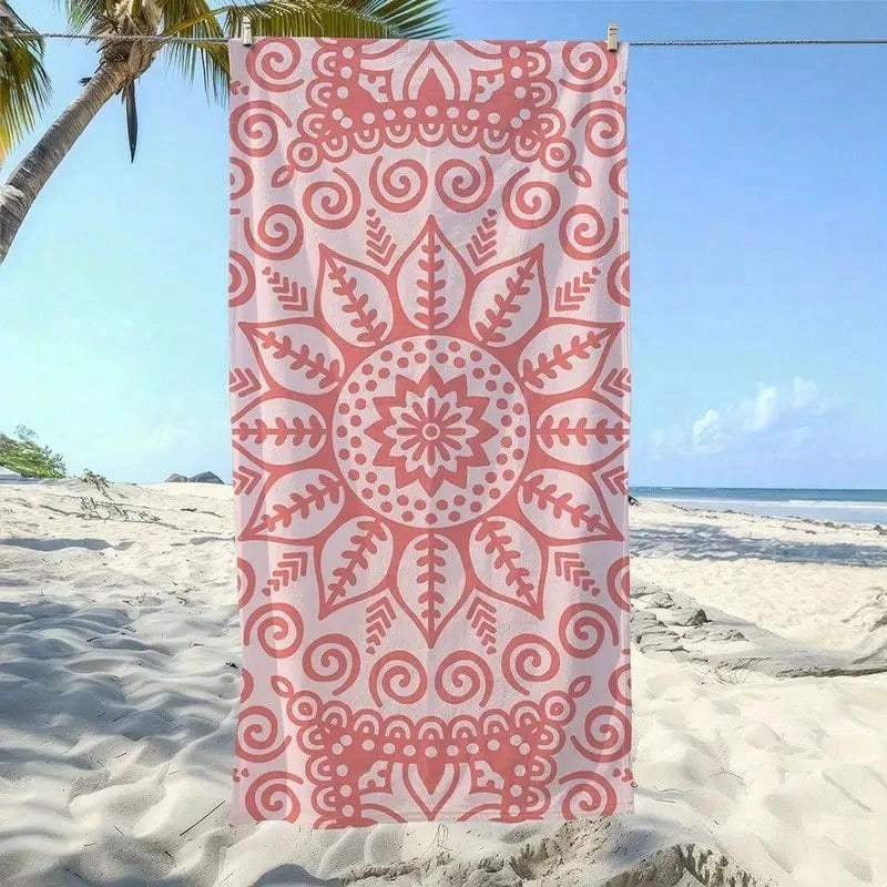 KTX-870291 Quick-Drying Microfiber Beach Towel for Comfort and Style