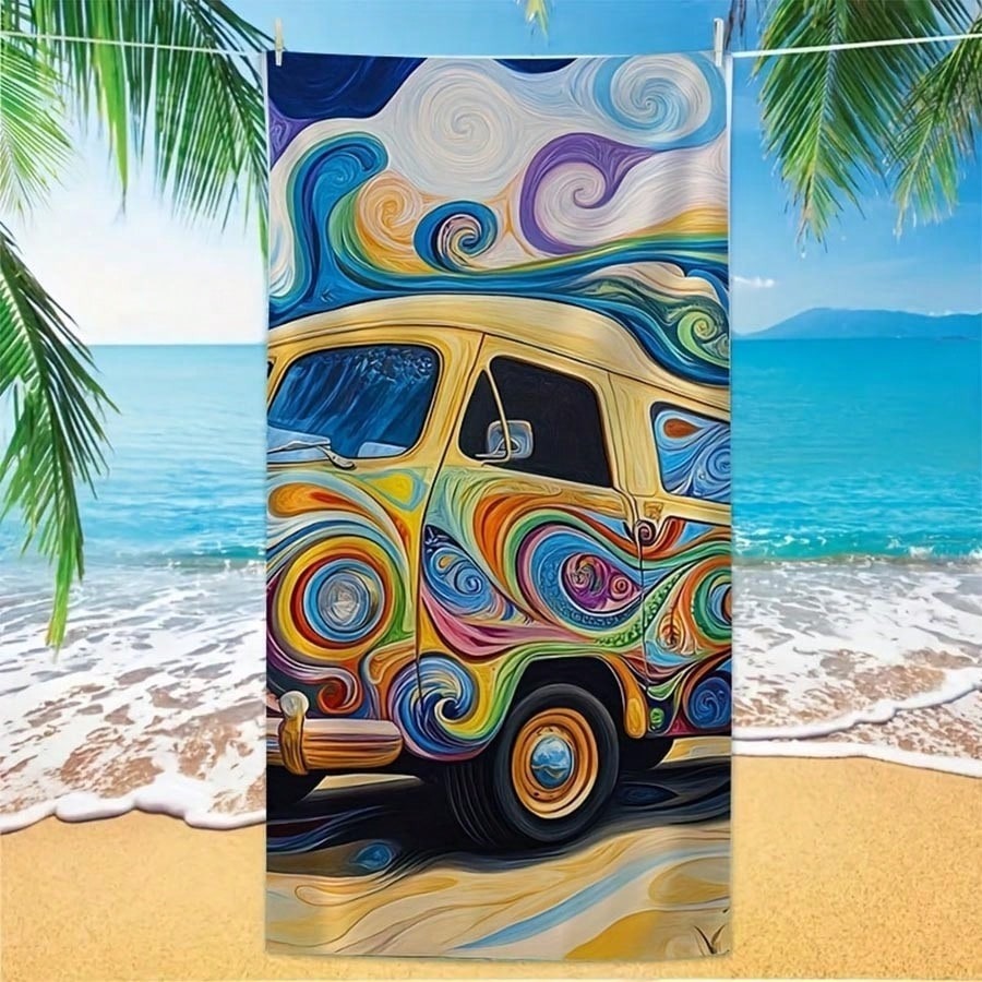 KTX-870291 Quick-Drying Microfiber Beach Towel for Comfort and Style