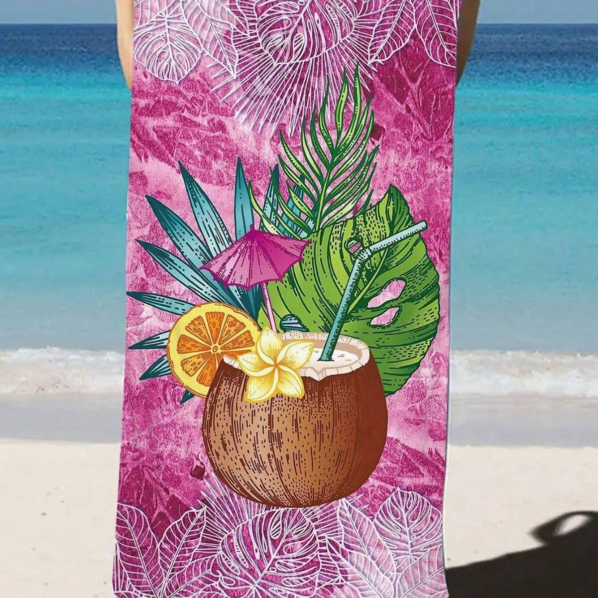 KTX-870291 Quick-Drying Microfiber Beach Towel for Comfort and Style