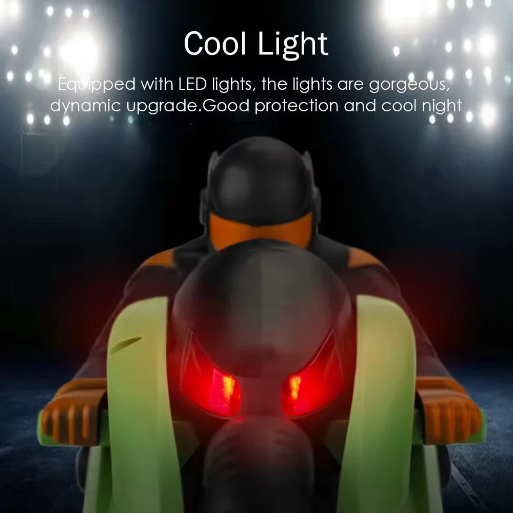 HKM-870291 Remote Control 360° Stunt Electric Motorcycle Toy with Light and Music for Ages 5 and Up