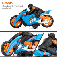 HKM-870291 Remote Control 360° Stunt Electric Motorcycle Toy with Light and Music for Ages 5 and Up