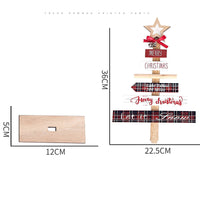 HKM-870483 Wooden Chip Christmas Tree Decoration - 36.5cm x 22.5cm x 5cm
