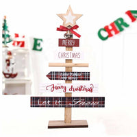 HKM-870483 Wooden Chip Christmas Tree Decoration - 36.5cm x 22.5cm x 5cm