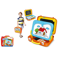 HKM-870611 2 in 1 Colorful Magnetic Drawing Board for Kids - Educational Art Toy with Suitcase Design