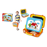 HKM-870611 2 in 1 Colorful Magnetic Drawing Board for Kids - Educational Art Toy with Suitcase Design