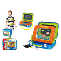 HKM-870611 2 in 1 Colorful Magnetic Drawing Board for Kids - Educational Art Toy with Suitcase Design