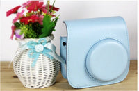 HKM-870611 Compact Leather Shoulder Bag for Small Cameras and Accessories