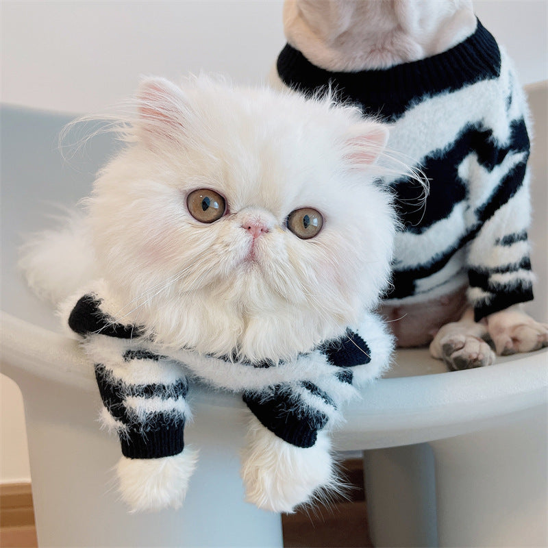 HKM-870611 Cozy Black Mink Sweater for Dogs - Autumn & Winter Fashion