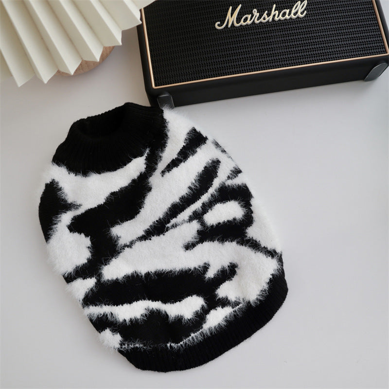 HKM-870611 Cozy Black Mink Sweater for Dogs - Autumn & Winter Fashion
