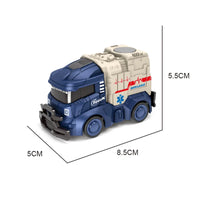 HKM-870675 Friction Plastic City Sanitation Truck Toy for Kids - Mini Garbage Vehicle