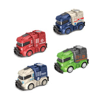 HKM-870675 Friction Plastic City Sanitation Truck Toy for Kids - Mini Garbage Vehicle
