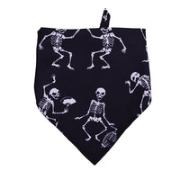 HKM-870739 Skull Pattern Halloween Pet Scarf for Dogs - Triangle Towel in Multiple Styles