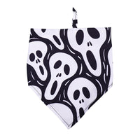 HKM-870739 Skull Pattern Halloween Pet Scarf for Dogs - Triangle Towel in Multiple Styles