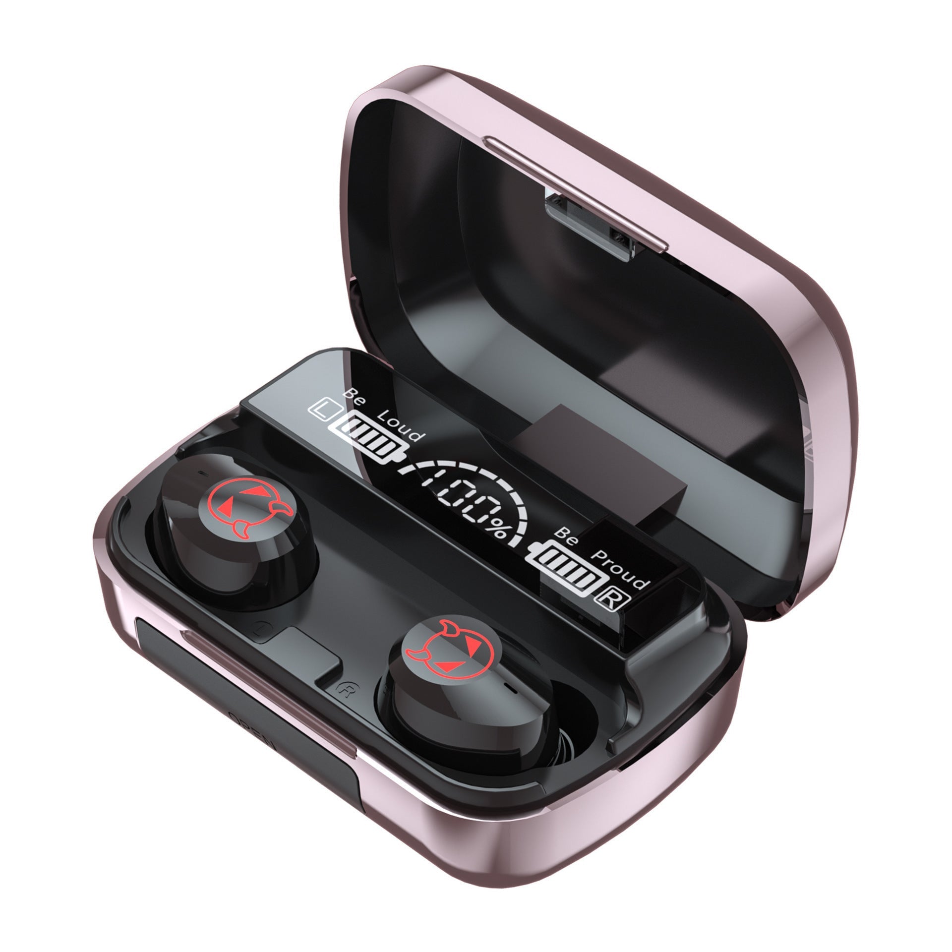 HKM-870739 Wireless Bluetooth In-Ear Headset with LCD Display and Touch Controls - 5.1 Chip Technology, Multiple Colors Available