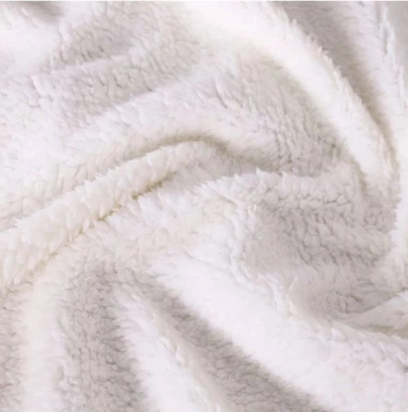 HKM-870803 Plush Sloth Blanket for Bed - Cartoon Animal Sherpa Fleece and Soft Crystal Velvet, Outer Space Design