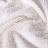 HKM-870803 Plush Sloth Blanket for Bed - Cartoon Animal Sherpa Fleece and Soft Crystal Velvet, Outer Space Design
