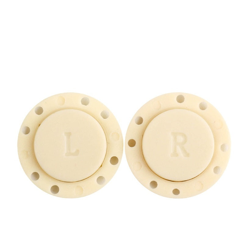 HKM-870867 Hand-Sewn Magnetic Button Clasp for Clothing and Footwear - Black & White, 34L/40L Sizes Available