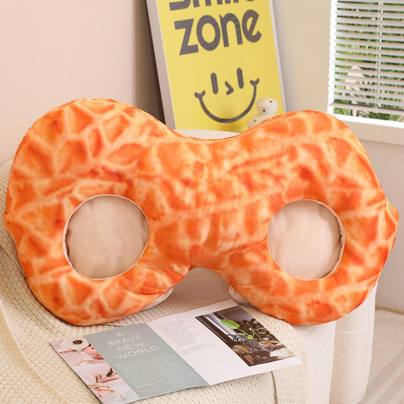 HKM-870995 Peanut Headgear Plush Hat Doll Pillow - Fun and Creative Design, 65cm & 90cm Options