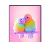 HKM-871123 Diamond Painting - Round Parrot Design, Frameless Resin Art for Living Room or Bedroom Decor, 30x40 cm