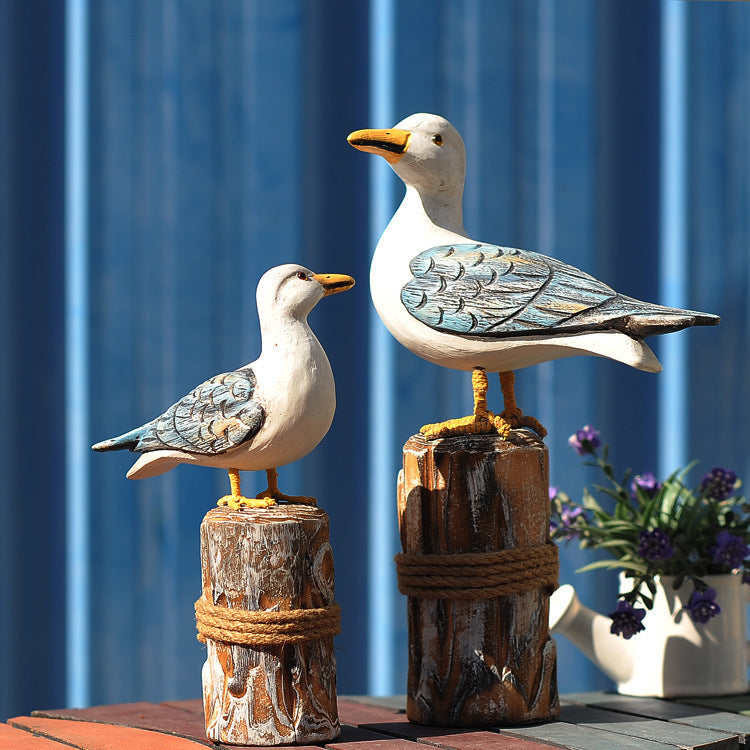 HKM-871123 Wooden Home Decoration Set with Animal Carvings - Mediterranean Hanging Ornaments