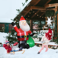 HKM-871315 6ft Inflatable Santa Claus Decoration with 4 LED Lights for Holiday Display