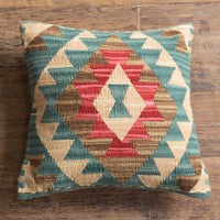 HKM-871315 Hand Woven Hard Wool Hug Pillowcase - Geometric Pattern Cushion Cover, 45x45cm and 60x60cm Options in Multiple Colors